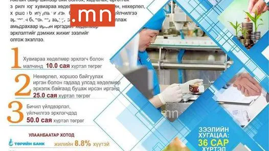 ХӨДӨЛМӨР ЭРХЛЭЛТИЙГ ДЭМЖИХ САНГААС ОЛГОДОГ ЖИЖИГ ЗЭЭЛИЙН ХЭМЖЭЭ НЭМЭГДЭЖ,  ХУГАЦАА УРТАСЛАА